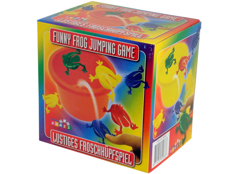 Froschhüpfspiel im Geschenkkarton