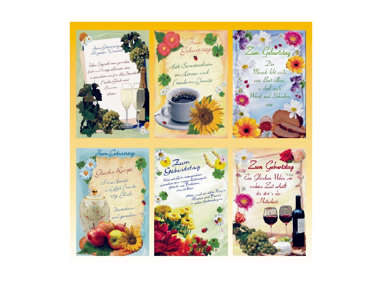 Geburtstags-Karte mit Sprüchen