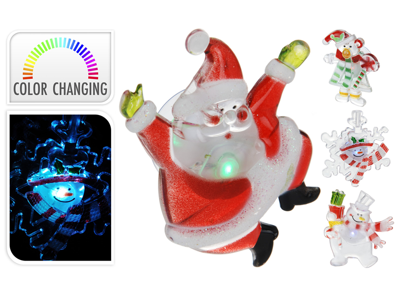 Fensterdekoration mit LED 3 fach sortiert, 10cm