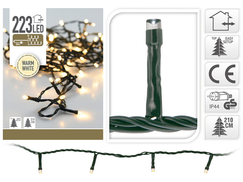 Lichterkette 223 LED warmweiß Easy Setup