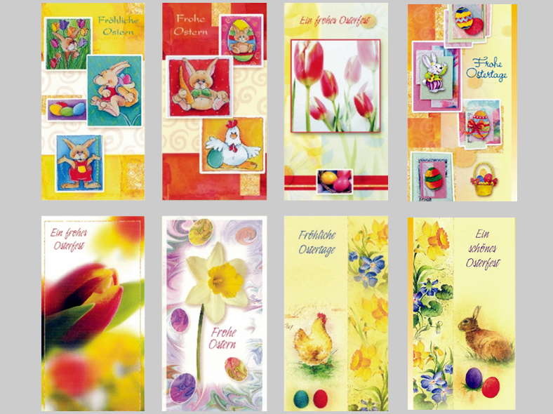 Osterkarte 9,5 x 18cm.