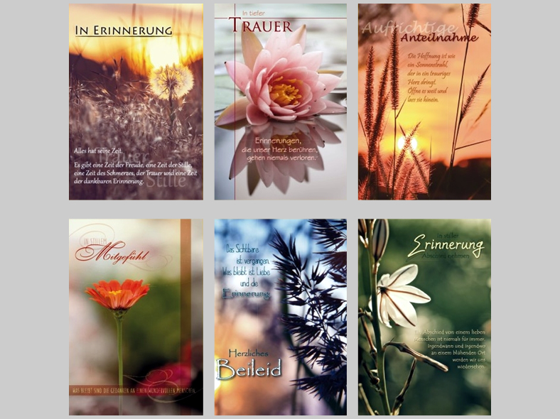 Trauerkarte 17,5 x 11,5 cm