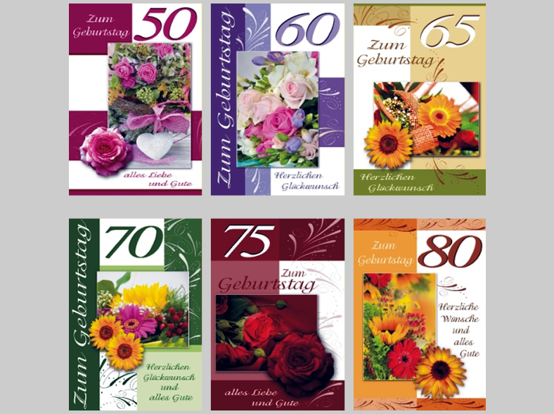 Geburtstags-Karte mit Zahlen