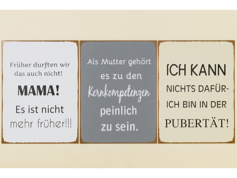 Sprüche, Schild Familie, 3 fach sortiert, Grosshandel Handelshaus
