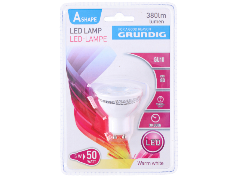 Grundig LED Lampe, LED Birne, GU10, 5W