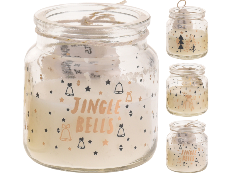 Duft-Kerze im Glas, 3 fach sortiert, Weihnachten/Winter