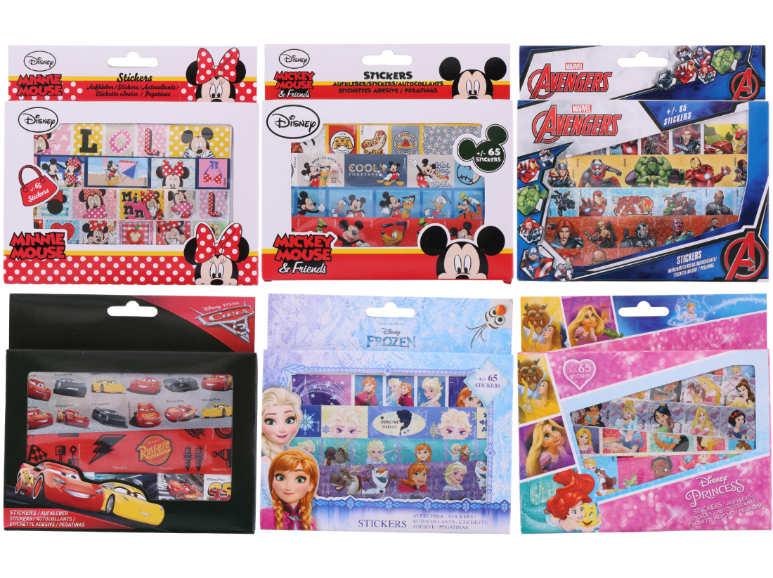 Aufkleber, Sticker Box Disney, 65-teilig