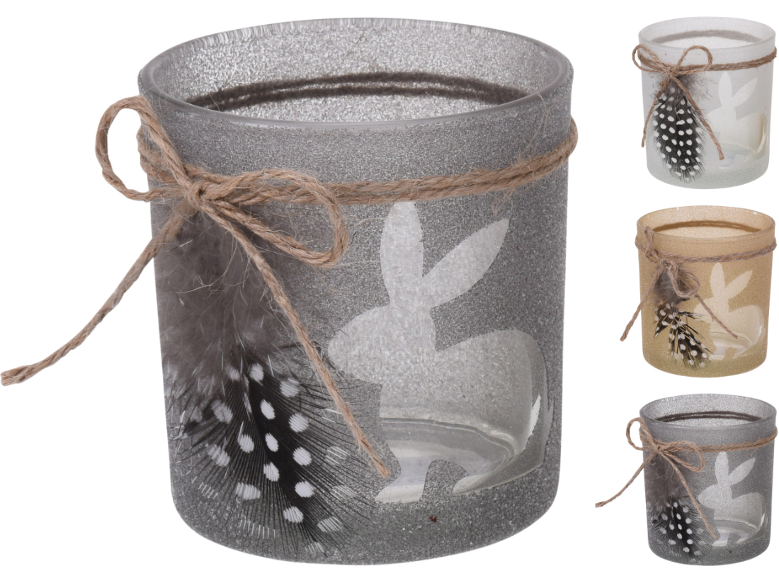 Teelichthalter Ostern mit Accessoires