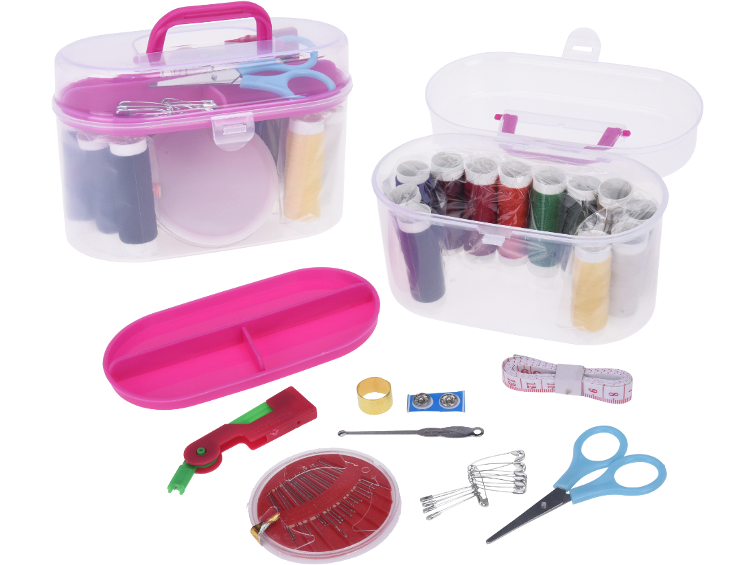 Nähzubehör, Näh-Box 50-tlg., in Box