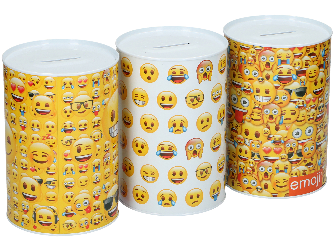 Emoji Spardose, Sparbüchse 3-fach sortiert