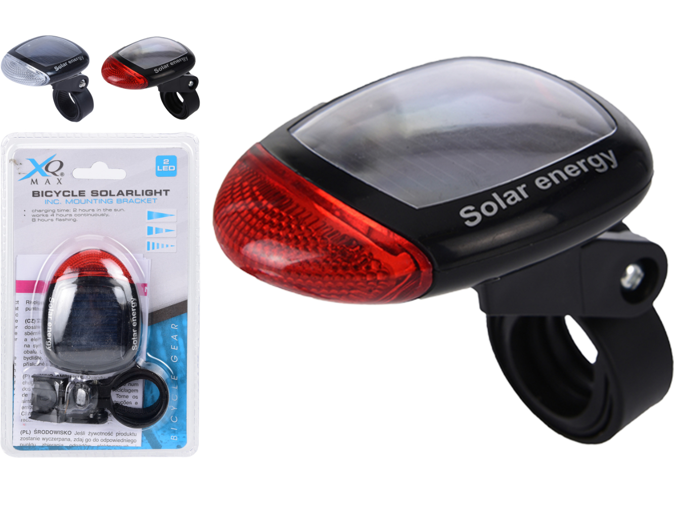 LED Solar Fahrradlicht Vorderleuchte / Rücklicht