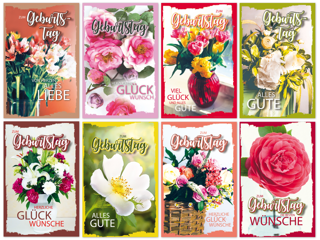 Geburtstags-Karte Blumen
