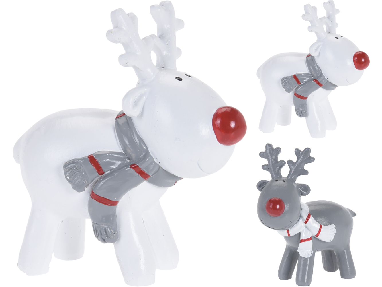 Deko Figuren Rentier aus Porzellan