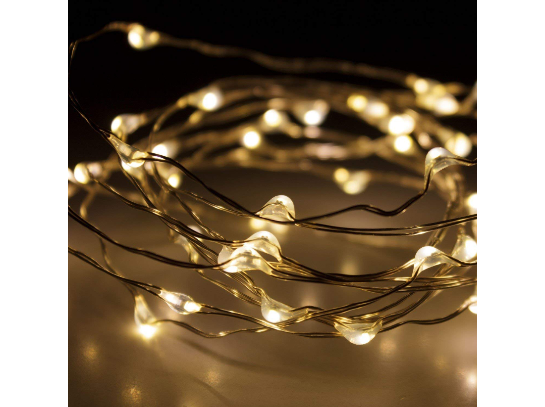 LED Wasserfall Silberdraht Beleuchtung für Außen 300 LED warmweiß