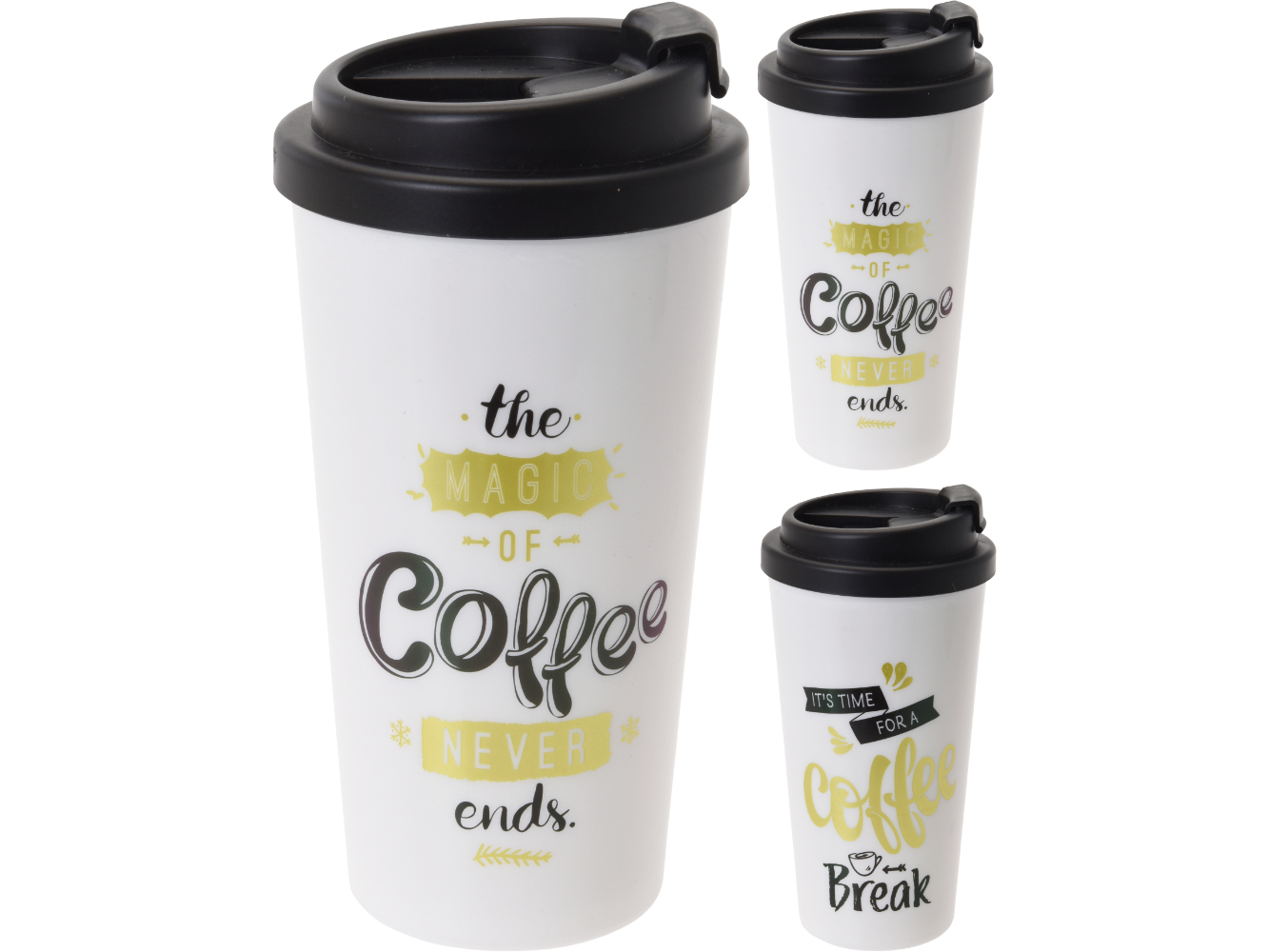 Coffee to Go Thermo Becher, Kaffeebecher m. Schraubdeckel