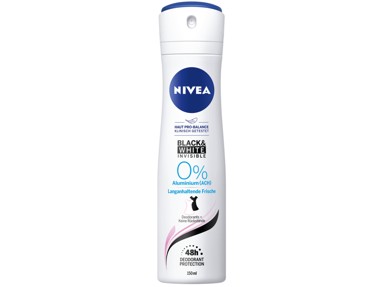 Nivea Deo Spray Black & White Invisible 0% Aluminium150 ml