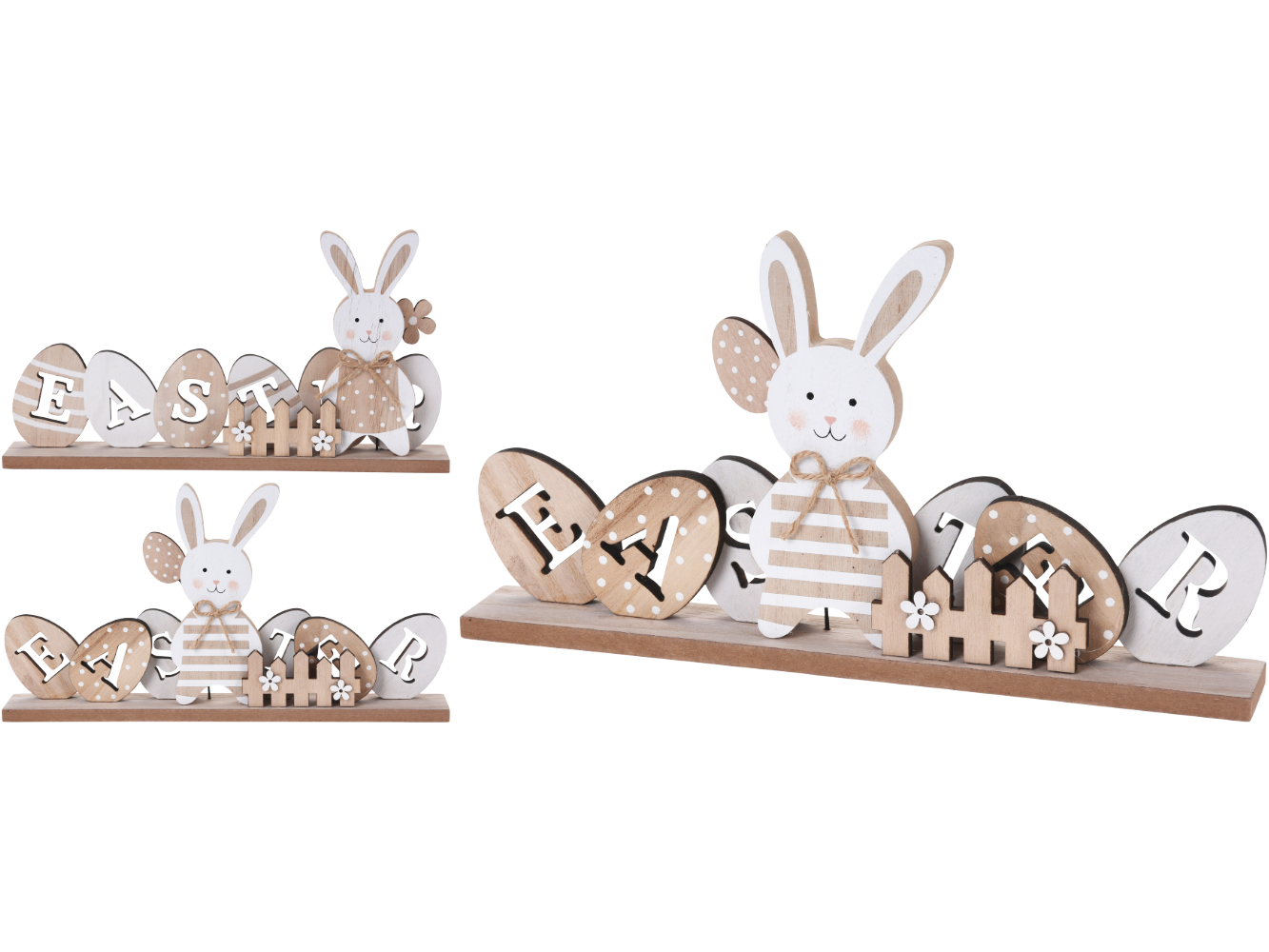 Deko Aufsteller Ostern, Osterhase Holz