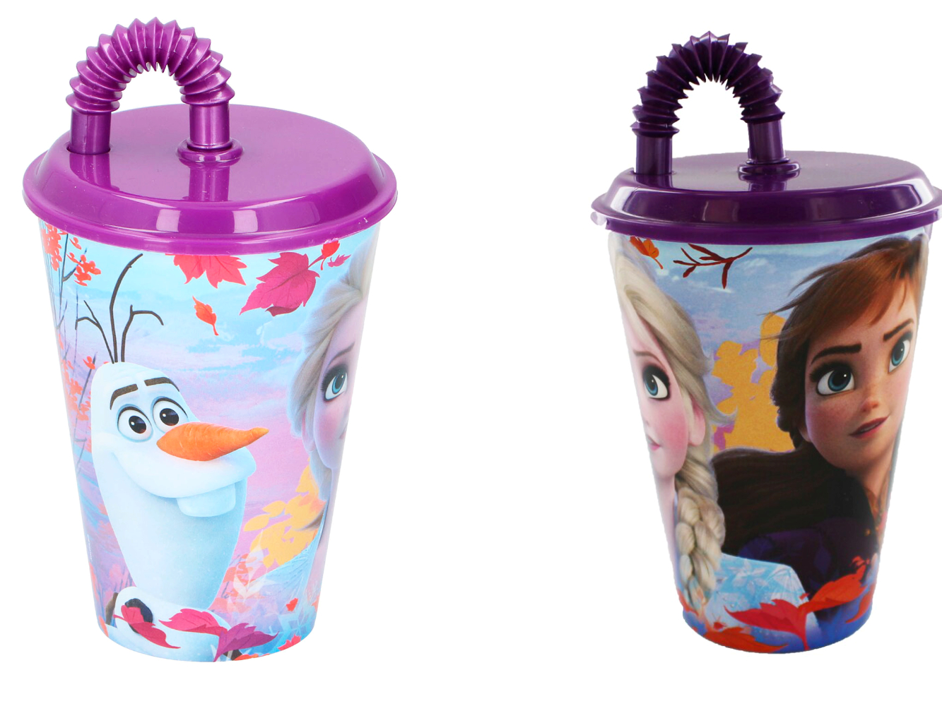 Disney Frozen II Eiskönigin Trink-Becher m. Trinkhalm