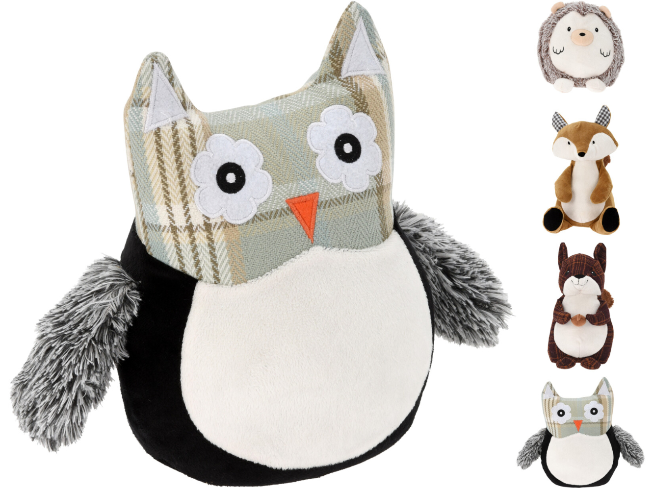 Türstopper Eule, Igel, Fuchs, Eichhörnchen, 4-fach sortiert