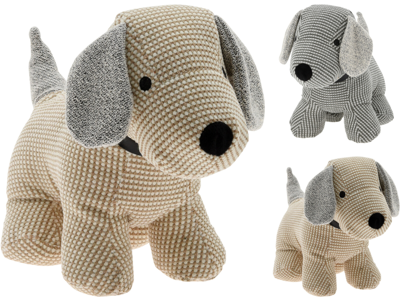 Türstopper Hund grau & beige, 2-fach sortiert