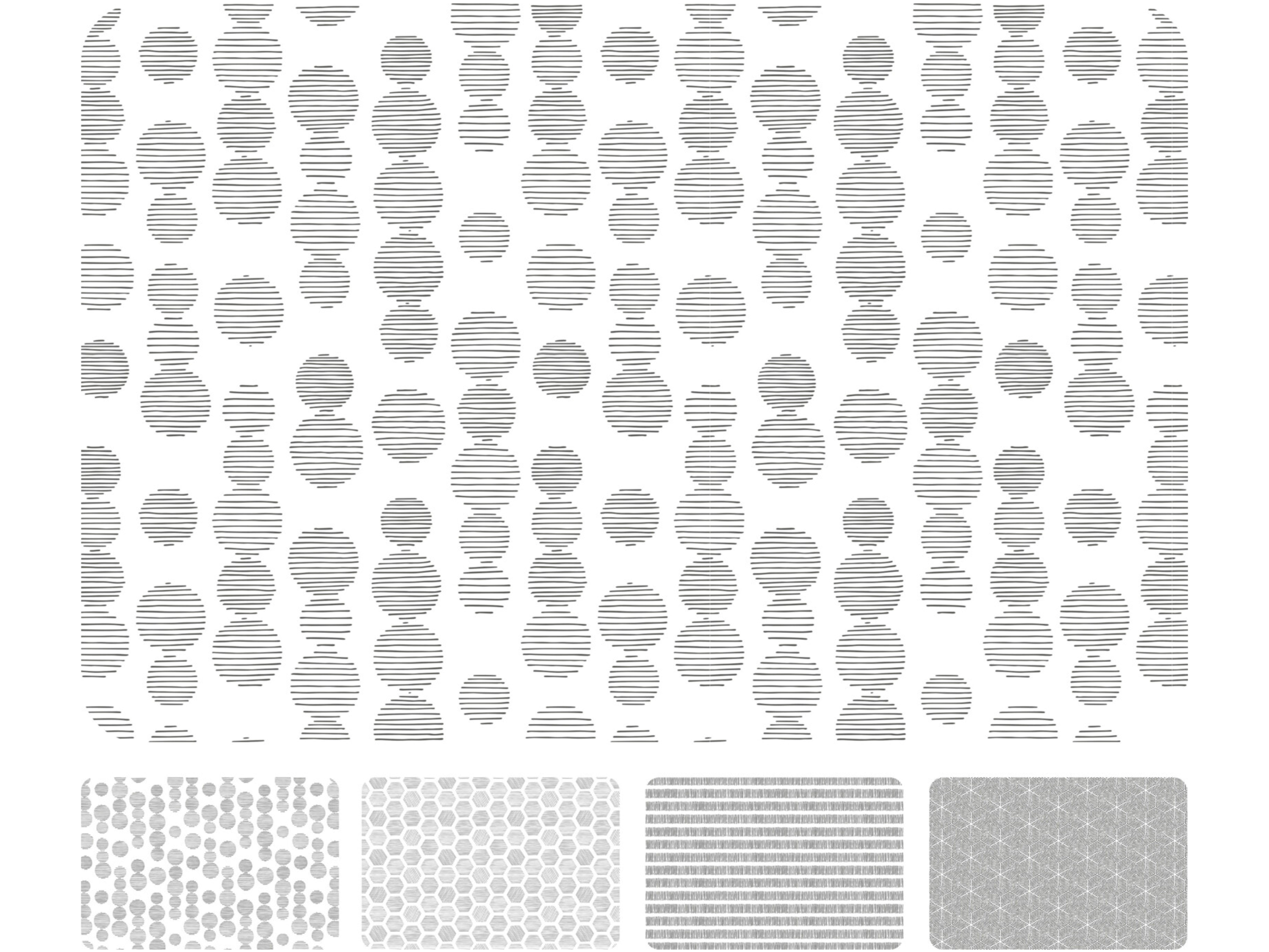 Tischset, Platzset, Platzdeckchen Grafik schwarz/weiss