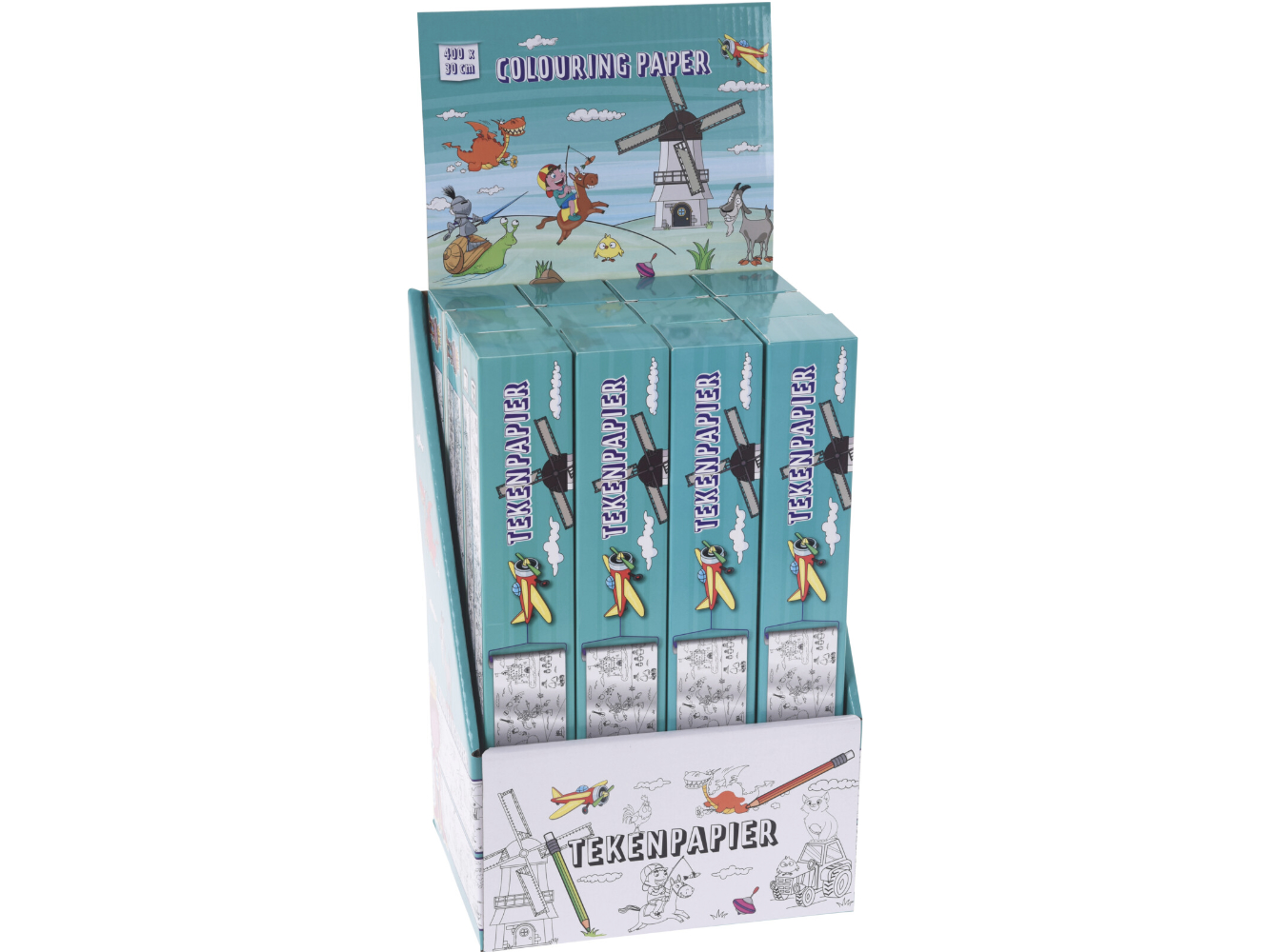 Malrolle 4m x 30cm im 12er Display-Karton